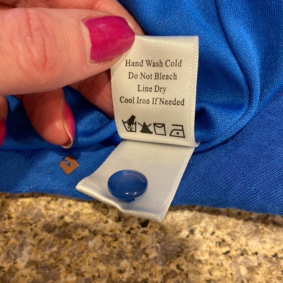 NWT Coldwater Creek Blue Sleeveless Top With Bling Large 14 - Picture 16 of 16